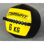 Медичний м'яч EasyFit Wall Ball (медбол, волболл), Вага 6 кг, Діаметр 33 см, PU, PVC, Чорно-жовтий