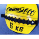 Медицинский мяч EasyFit Wall Ball (медбол, волбол), Вес 6 кг, Диаметр 33 см, PU, PVC, Черно-желтый