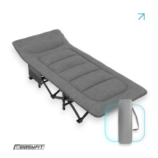 Розкладачка туристична EasyFit CozyCamp з чохлом, розмір: 190х66х38 см, сталевий каркас, сіра Розкладачка туристична EasyFit CozyCamp з чохлом, розмір: 190х66х38 см, сталевий каркас, сіра