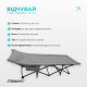 Раскладушка туристическая EasyFit CozyCamp с чехлом, размер: 190х66х38 см, стальной каркас, серый