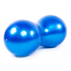 М'яч для фітнесу EasyFit Peanut (фітбол горіх-арахіс), Діаметр 45 см, Довжина 90 см, Синій