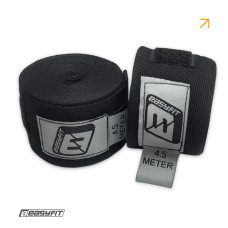 Бинти для боксу EasyFit Classic Wrap, довжина 4,5 м, чорні