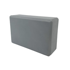 Блок для йоги EasyFit, Довжина 23 см, Ширина 15,5 см, Піна EVA, Сірий