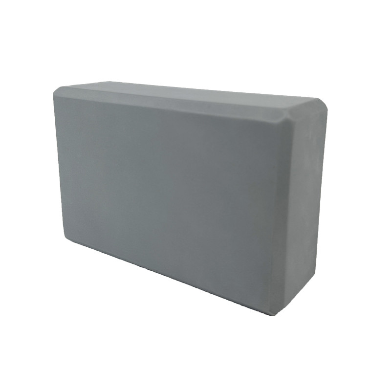 Блок для йоги EasyFit, Довжина 23 см, Ширина 15,5 см, Піна EVA, Сірий
