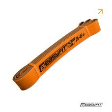 Двошарова резинка для підтягування та спорту EasyFit Premium, Опір 25-45 кг, Довжина 200 см, Ширина 3,2 см, Товщина 4,5 мм, Латекс, Помаранчевий