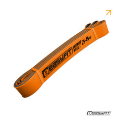 Двошарова резинка для підтягування та спорту EasyFit Premium, Опір 25-45 кг, Довжина 200 см, Ширина 3,2 см, Товщина 4,5 мм, Латекс, Помаранчевий