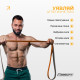 Двухслойная резинка (эспандер) EasyFit Premium, Сопротивление 25-45 кг, Длина 200 см, Ширина 3,2 см, Толщина 4,5 мм, Латекс, Оранжевый, Для подтягиваний, силовых тренировок и реабилитации