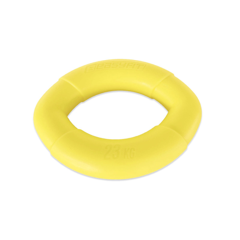 Эспандер кистевой EasyFit Elliptic, Диаметр 10 см, Сопротивление 23 кг, Силикон, Желтый