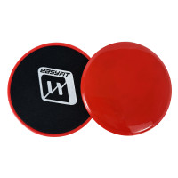 Диски для глайдингу EasyFit (пара), Діаметр 18 см, Максимальне навантаження 120 кг, Пластик, Червоний