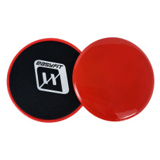 Диски для глайдинга EasyFit (пара), Диаметр 18 см, Максимальная нагрузка 120 кг, Пластик, Красный