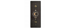 Килимок EasyFit BlackMoon для йоги, довжина 183 см, ширина 61 см, товщина 3 мм, каучук/замша, чорний