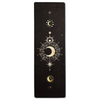 Килимок EasyFit BlackMoon для йоги, довжина 183 см, каучук/замша, чорний