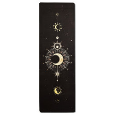 Килимок EasyFit BlackMoon для йоги, довжина 183 см, каучук/замша, чорний