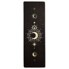 Килимок EasyFit BlackMoon для йоги, довжина 183 см, каучук/замша, чорний