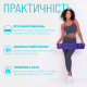 Двошаровий килимок EasyFit для пілатесу, фітнесу та йоги з чохлом, 183x61 см, товщина 6 мм, TPE/TC, ECO-Friendly, бузковий-світло-бузковий