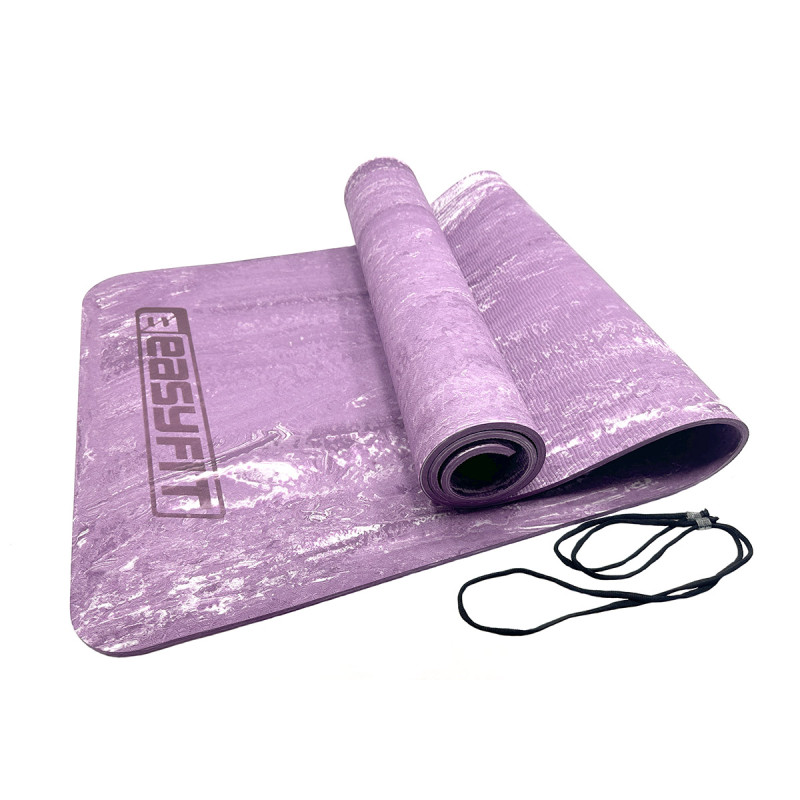 Premium Mat коврик EasyFit для фитнеса и пилатеса, 183x61 см, толщина 8 мм, PER, ECO-Friendly, фиолетовый