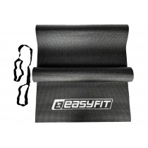 Килимок EasyFit для пілатесу, фітнесу та йоги, 173x61 см, товщина 6 мм, ПВХ, чорний