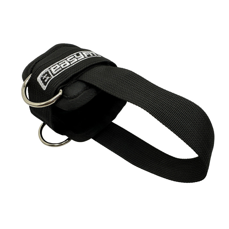 Манжета EasyFit R11 для тяги на липучке (с пяткой), Длина 25 см, Ширина 10 см, Оксфорд, Сталь, Черный