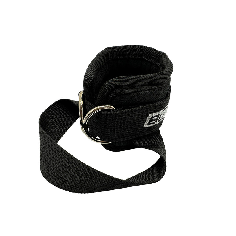 Манжета EasyFit R11 для тяги на липучке (с пяткой), Длина 25 см, Ширина 10 см, Оксфорд, Сталь, Черный