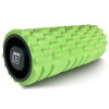 Массажный ролик EasyFit Grid Roller v.1.1 с заглушками, Длина 33 см, Диаметр 14 см, 3D массажная поверхность, Пена EVA, для фитнеса, йоги и восстановления мышц, Салатовый