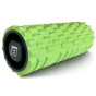 Массажный ролик EasyFit Grid Roller v.1.1 с заглушками, Длина 33 см, Диаметр 14 см, 3D массажная поверхность, Пена EVA, для фитнеса, йоги и восстановления мышц, Салатовый