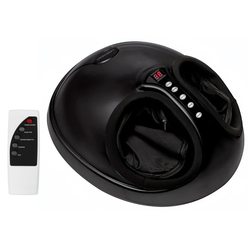 Лимфодренажный массажер для ног EasyFit с подогревом, 3 режима, Размер: 40,5х33х20 см, Вес 4,5 кг, Черный