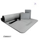 Набір для йоги та фітнесу EasyFit Polarity Set PRO (Stone): Склад набору: килимок, два блоки та ремінь, Чорно-сірий