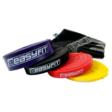 Набір резинок для підтягування та спорту EasyFit (4 шт), Опір 1-45 кг, Довжина 208 см, Товщина 4,5 мм, Ширина: 6,4 мм, 13 мм; 20 мм; 32 мм, Латекс, Сумка для зберігання