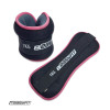 Обтяжувачі для ніг і рук EasyFit Comfort з металом (пара), 1 кг, чорно-рожеві
