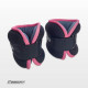 Обтяжувачі для ніг і рук EasyFit Comfort з металом (пара), 1 кг, чорно-рожеві