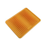 Ортопедический массажный коврик для стоп EasyFit Acupoint с шипами, PVC, длина 35 см, ширина 27,5 см, толщина 2 см, оранжевый, стимуляция кровообращения, укрепление мышц, снятие напряжения