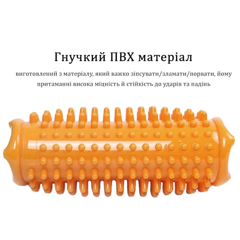 Ортопедичний масажний килимок для стоп EasyFit Acupoint з шипами, PVC, довжина 35 см, ширина 27,5 см, товщина 2 см, помаранчевий, стимуляція кровообігу, зміцнення м'язів, зняття напруги