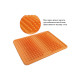 Ортопедический массажный коврик для стоп EasyFit Acupoint с шипами, PVC, длина 35 см, ширина 27,5 см, толщина 2 см, оранжевый, стимуляция кровообращения, укрепление мышц, снятие напряжения