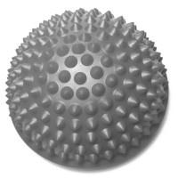 Полусфера массажная киндербол EasyFit, Жесткая, Диаметр 15 см, Высота 8 см, Резина, Серый