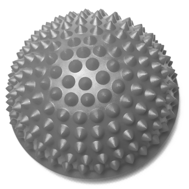 Полусфера массажная киндербол EasyFit, Жесткая, Диаметр 15 см, Высота 8 см, Резина, Серый
