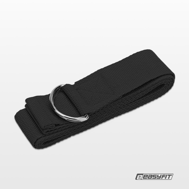 Ремень для йоги EasyFit, черный