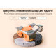 Ролик для пресса EasyFit с возвратным механизмом и счетчиком, максимальная нагрузка 120 кг, серо-оранжевый