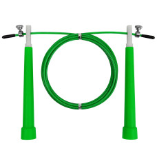 Швидкісна скакалка EasyFit Speed Cable Rope, Довжина до 3 м, Сталь, Пластик, Зелений