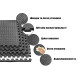 Татамі мат EasyFit SwallowTail-2 (пазл ластівчин хвіст з бортиком), Розмір 120x120 см, Товщина 20 мм, EVA-піна, Чорний