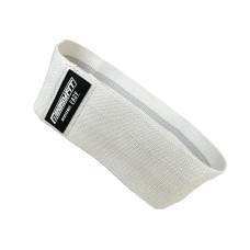 Резинка для фітнесу та спорту тканинна EasyFit EASY, Опір 9-16 кг, Довжина 76 см, Ширина 8 см, Бавовна, Білий