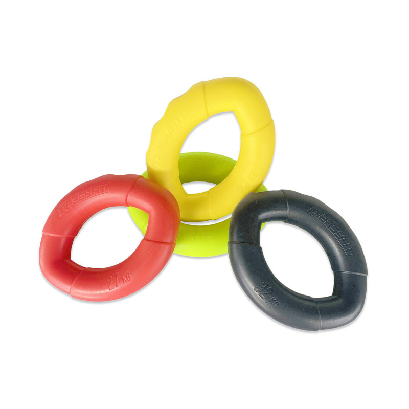 Эспандер кистевой EasyFit Elliptic, Диаметр 10 см, Сопротивление 23 кг, Силикон, Желтый