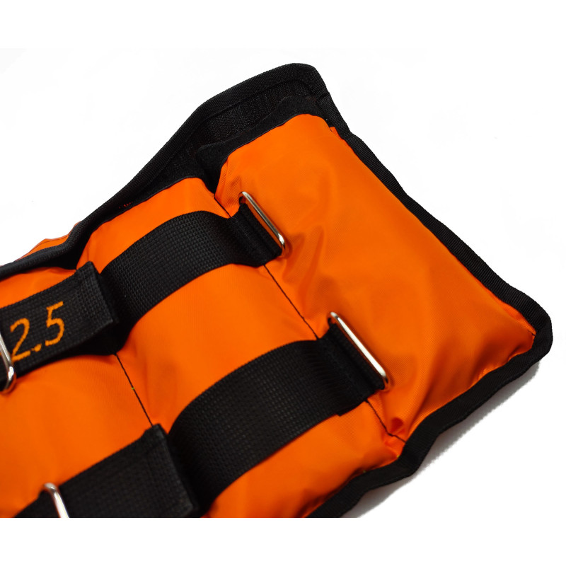 Обтяжувачі для ніг та рук EasyFit набірні чорно-помаранчеві 0,5-2,5 кг (пара)