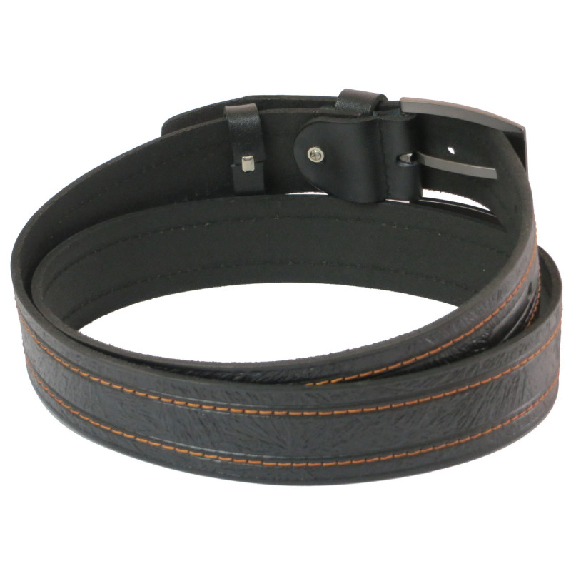 Ремень под джинсы Skipper черный 3,8 см