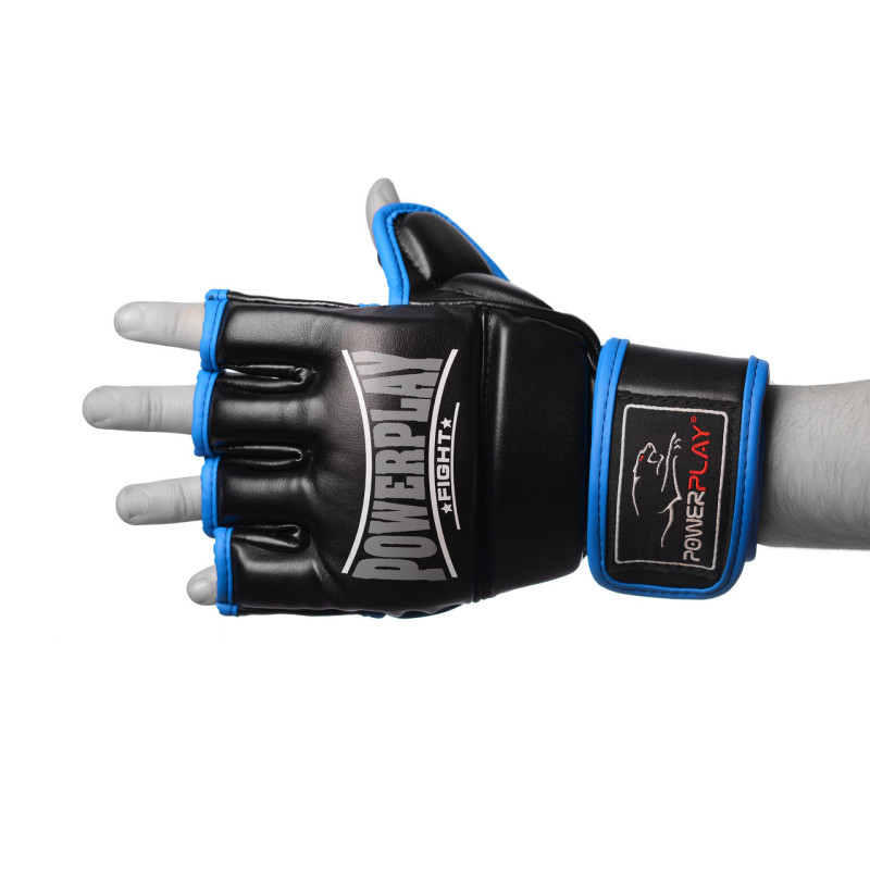 Рукавиці для MMA PowerPlay 3058 Чорно-Сині XL