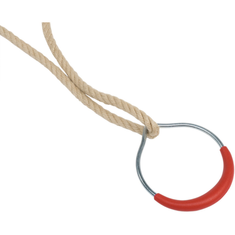 Металеві спортивні кільця для дитячих площадок WCG. Червоні