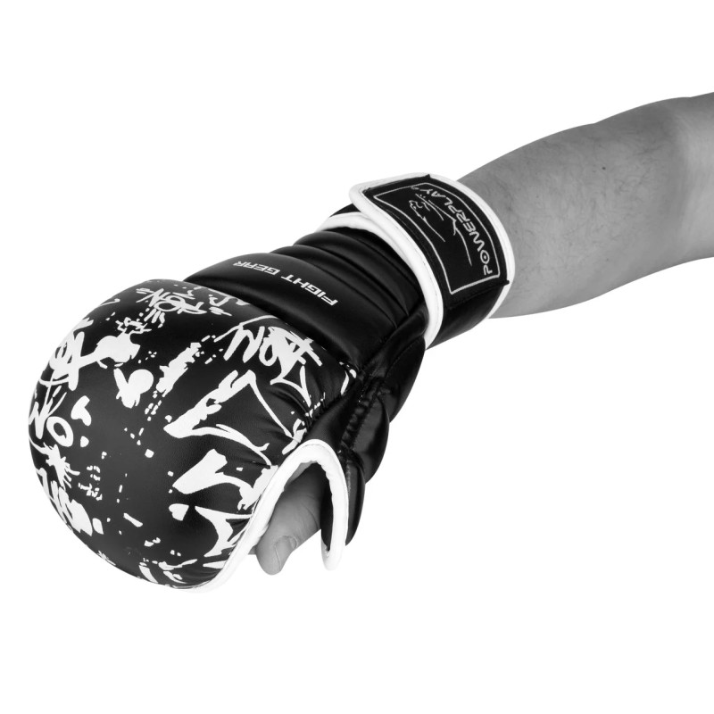Перчатки для карате PowerPlay 3092KRT Черно-белые XL