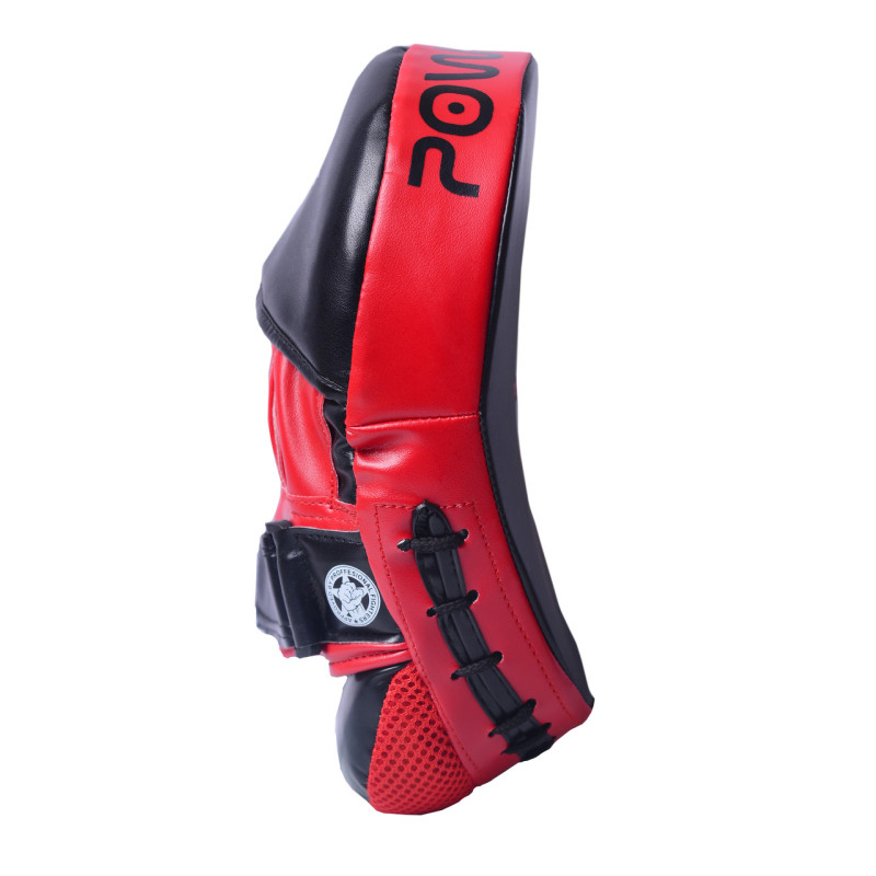 Лапи боксерські PowerPlay 3041 Чорно-Червоні PU [пара]