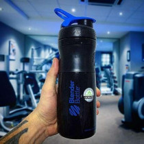 Шейкер спортивний (пляшка) BlenderBottle SportMixer Flip 28oz/820ml Black/Cyan Шейкер спортивний (пляшка) BlenderBottle SportMixer Flip 28oz/820ml Black/Cyan