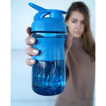 Шейкер спортивний (пляшка) BlenderBottle SportMixer Flip 20oz/590ml Cyan (Original) Шейкер спортивний (пляшка) BlenderBottle SportMixer Flip 20oz/590ml Cyan (Original)