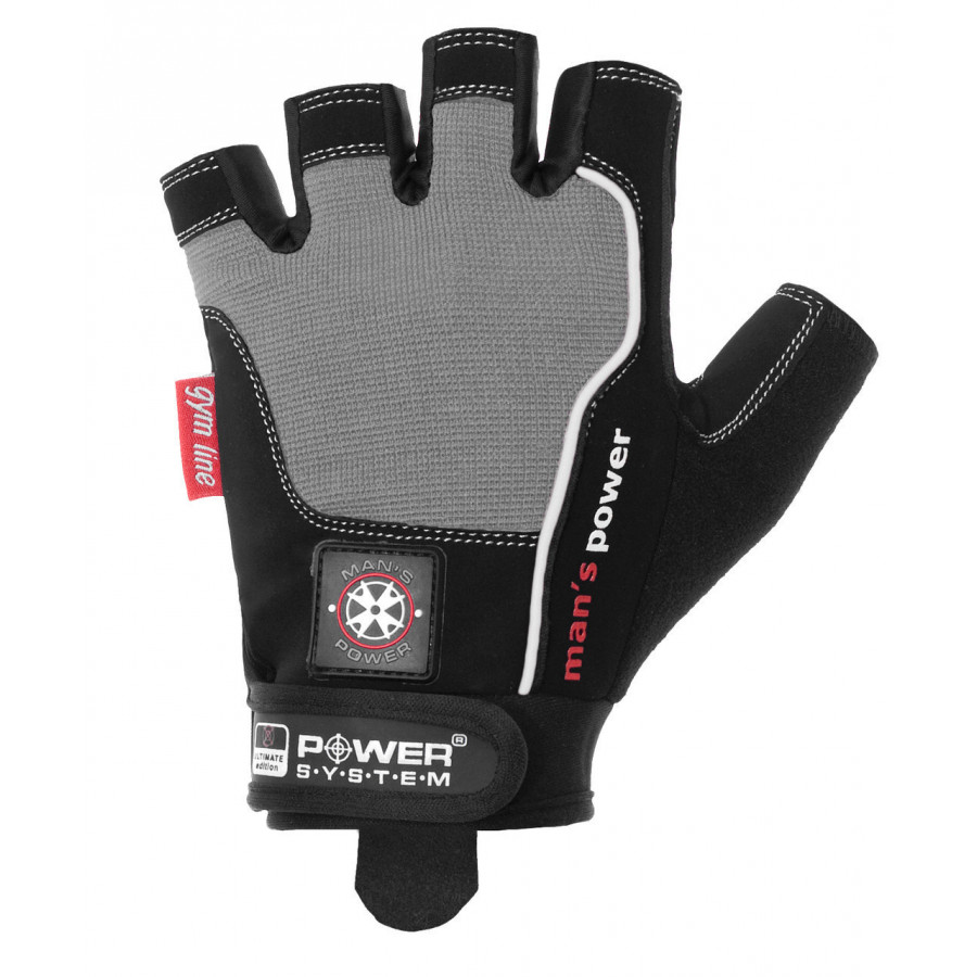 Рукавички для фітнесу Power System PS-2580 Man’s Power Black/Grey XXL